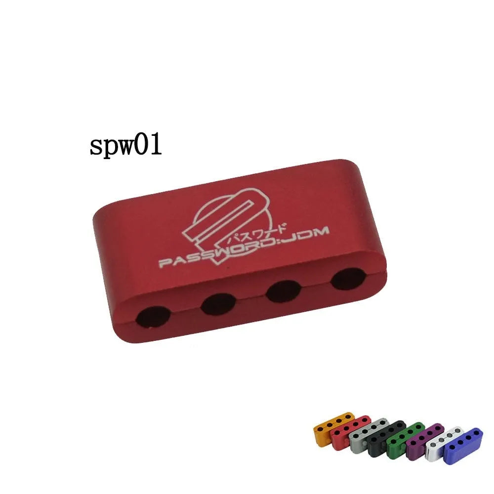 Three-piece metal car modification clamp set in six colour options on a 55x30x25mm scale