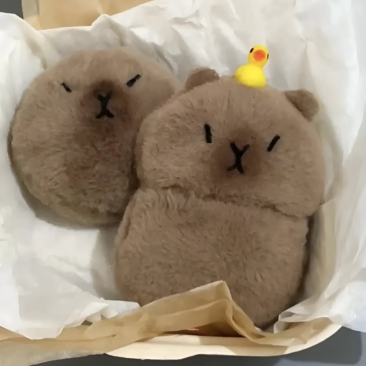 Capabala capybara earphone case for AirPods Pro2 with hanging ornament and pop ring, on white background