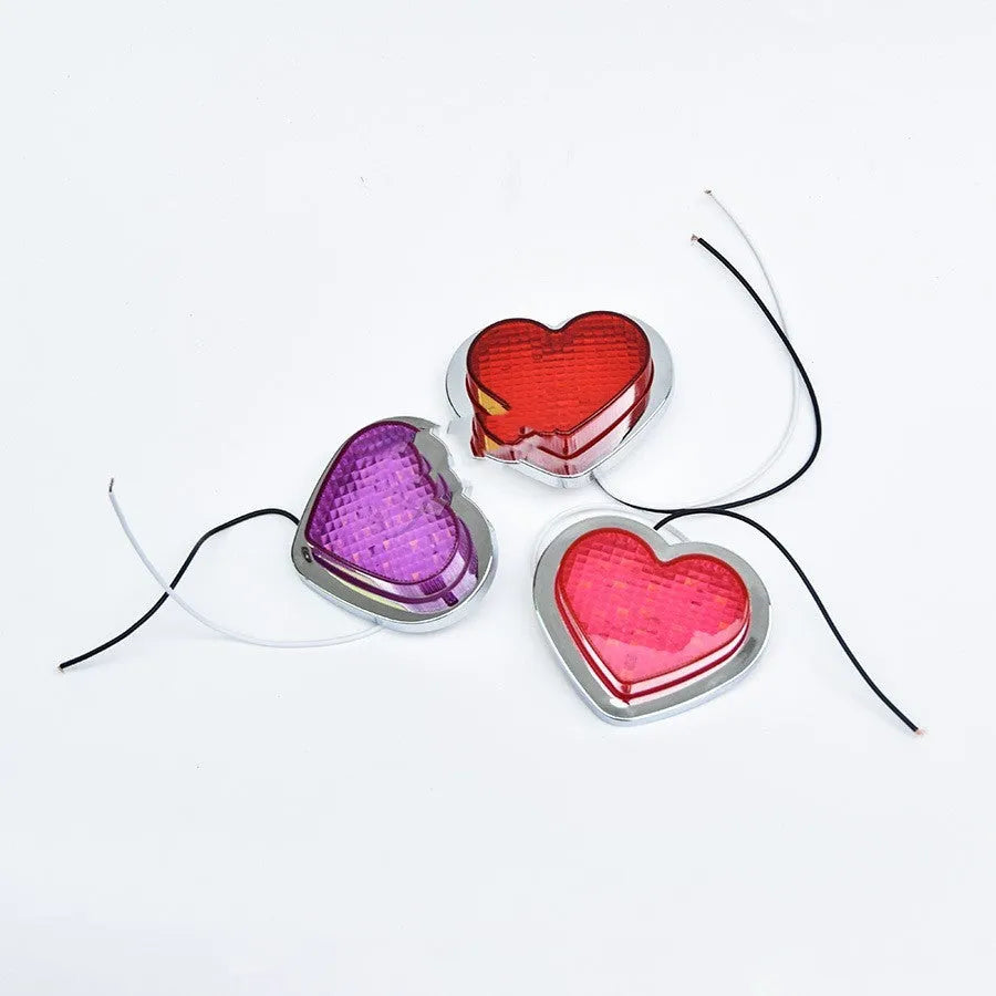 Heart-shaped automotive LED sidelight in multiple colours for vehicle customisation