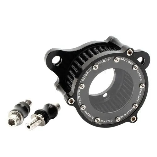 Harley Davidson CNC aluminium air filter with transparent glass retro design for 2004-2014 models