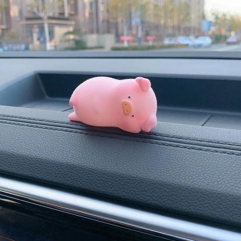 Cute cartoon pig resin car dashboard ornament decorative accessory