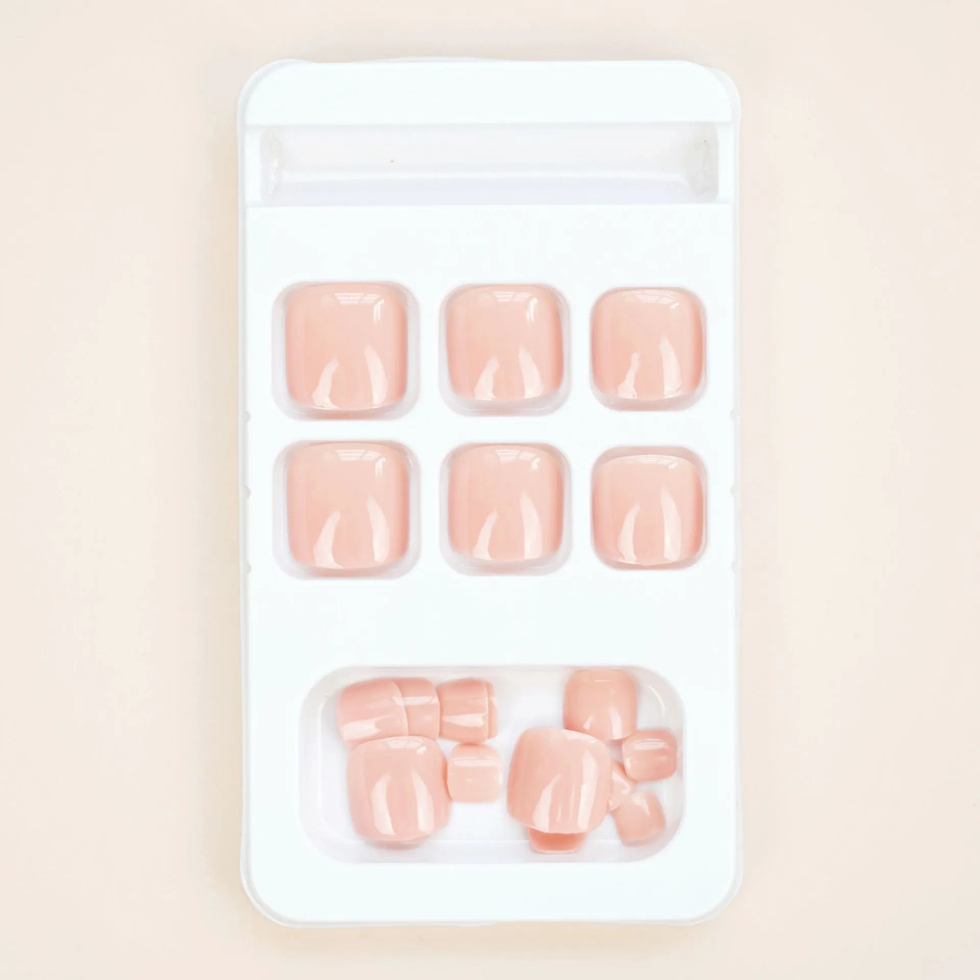 Skin tone false toenail stickers with glue for cosplay application.