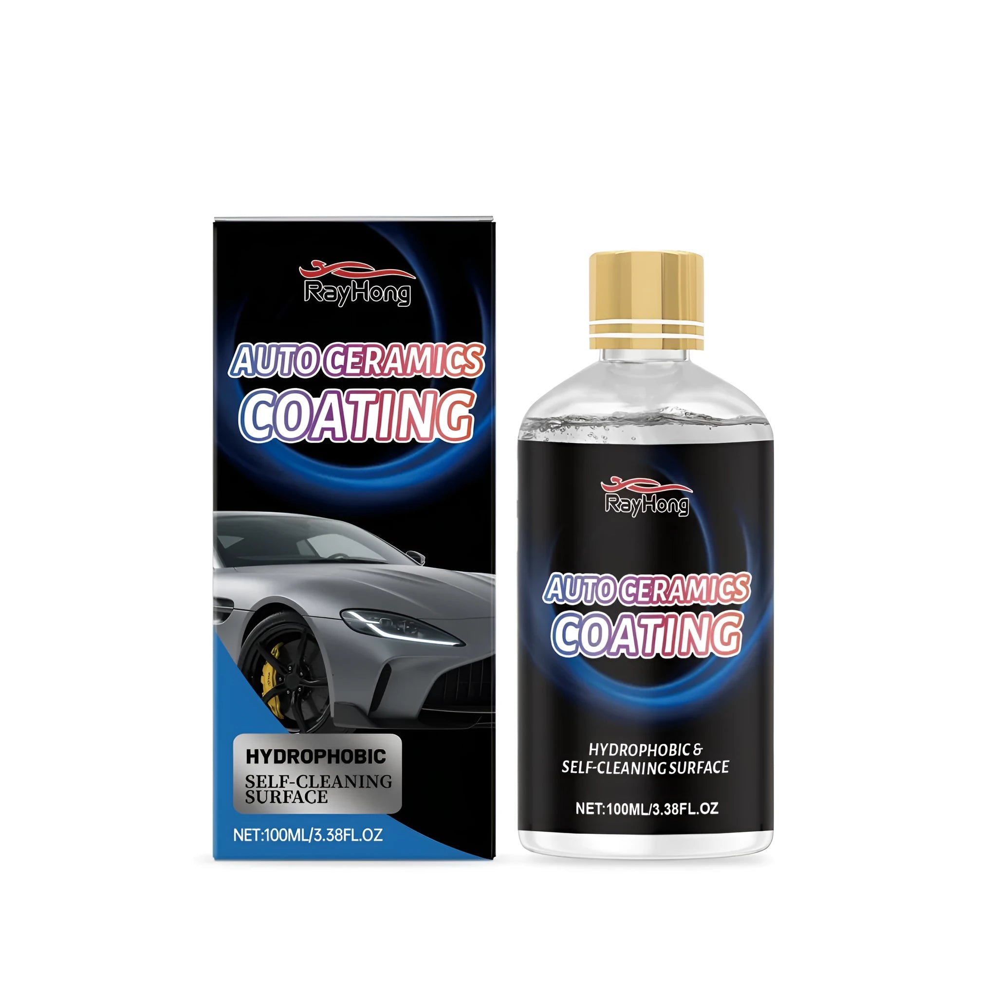 100ml bottle of PTFE automotive ceramic coating liquid for car paint protection.
