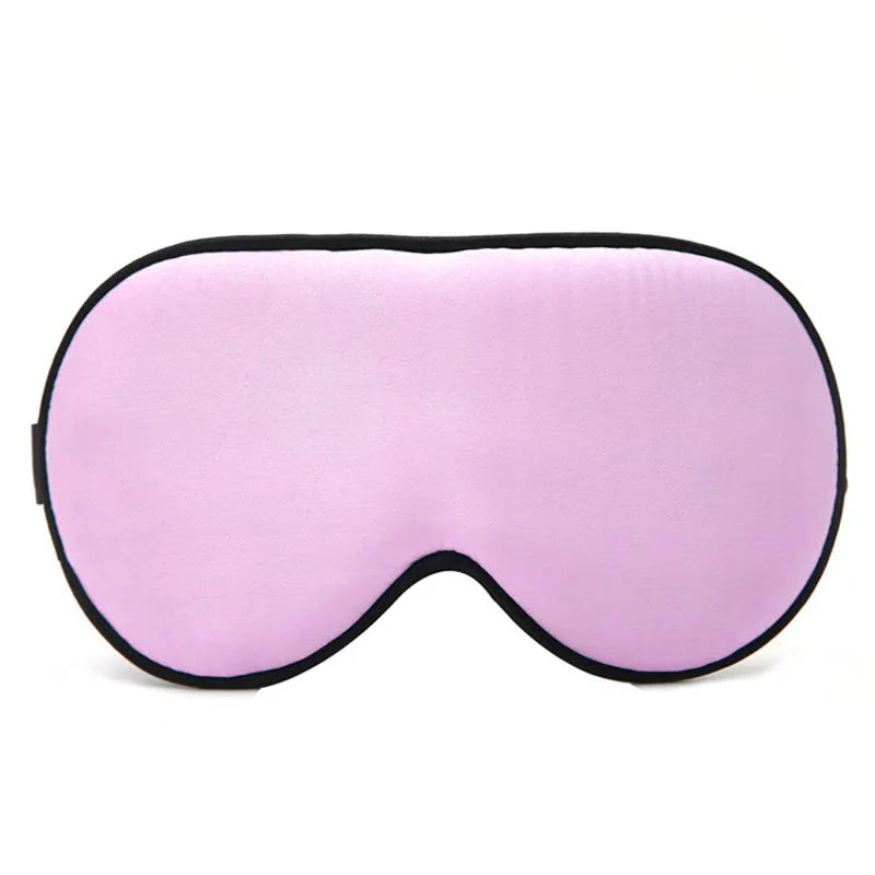 Double-sided mulberry silk eye mask in multiple colour options showing embroidered printed design