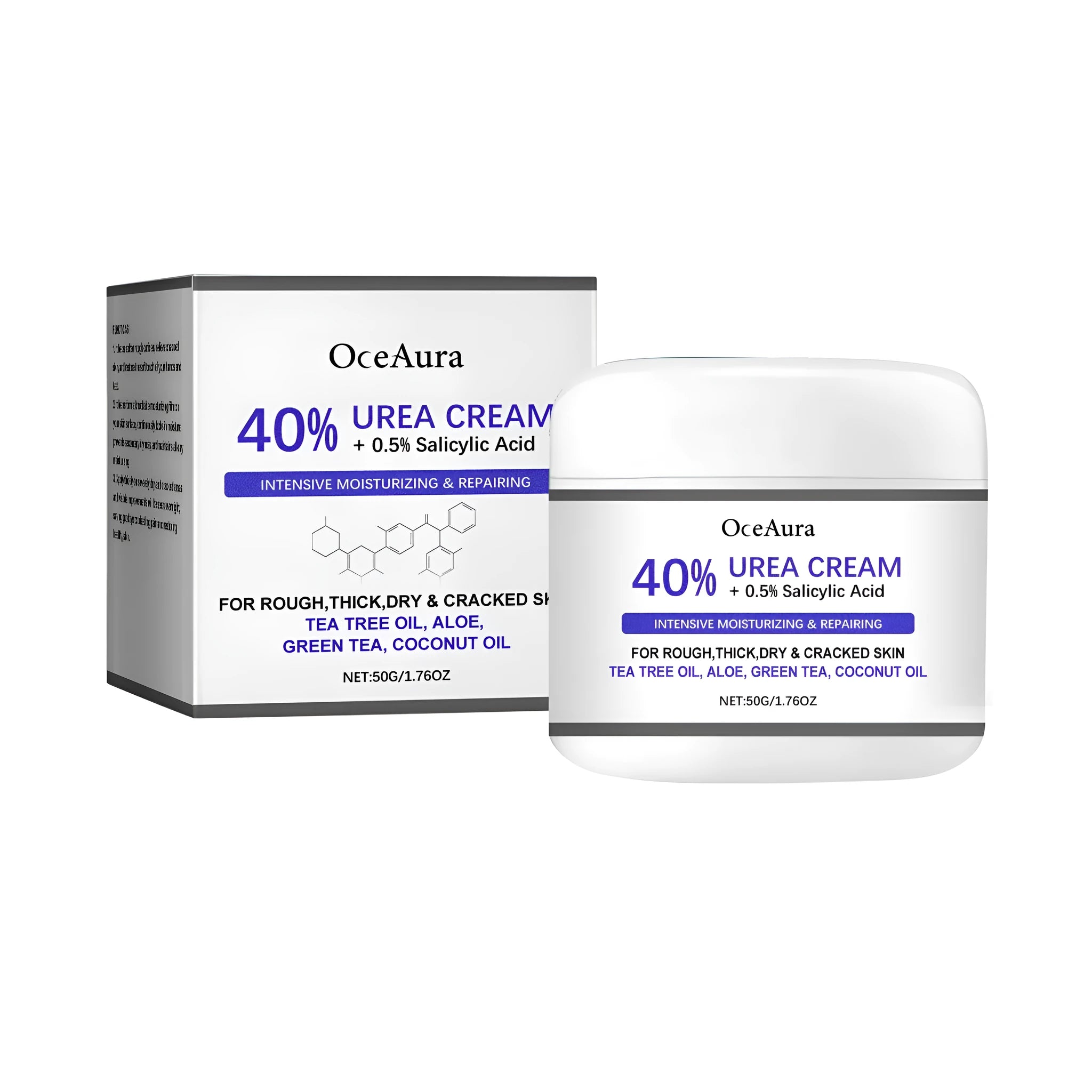 A 50g tube of anti-cracking hand and foot cream with urea and natural extracts