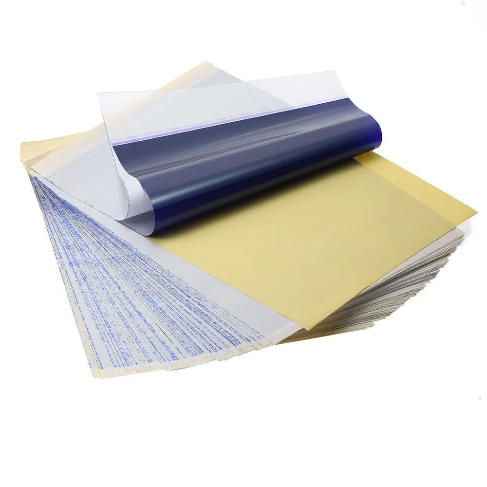 A4 tattoo transfer paper pack for creating stencils with transfer paste gel.
