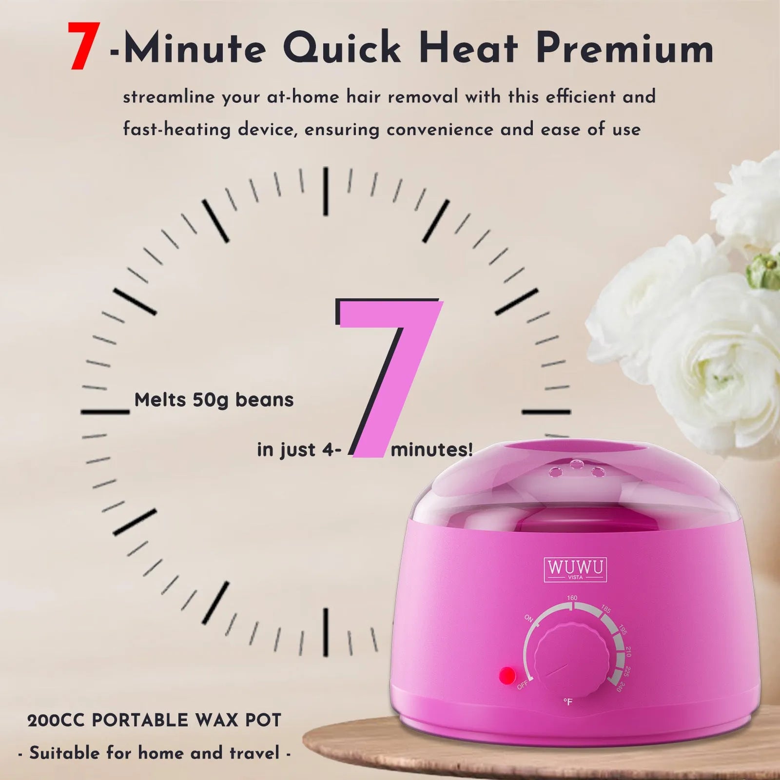 29-piece hard wax hair removal kit with compact warmer, wax beads, sticks and aftercare products