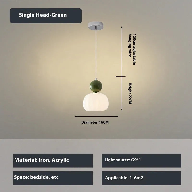 Nordic style pumpkin-shaped bedroom chandelier in alloy with multiple head and colour options