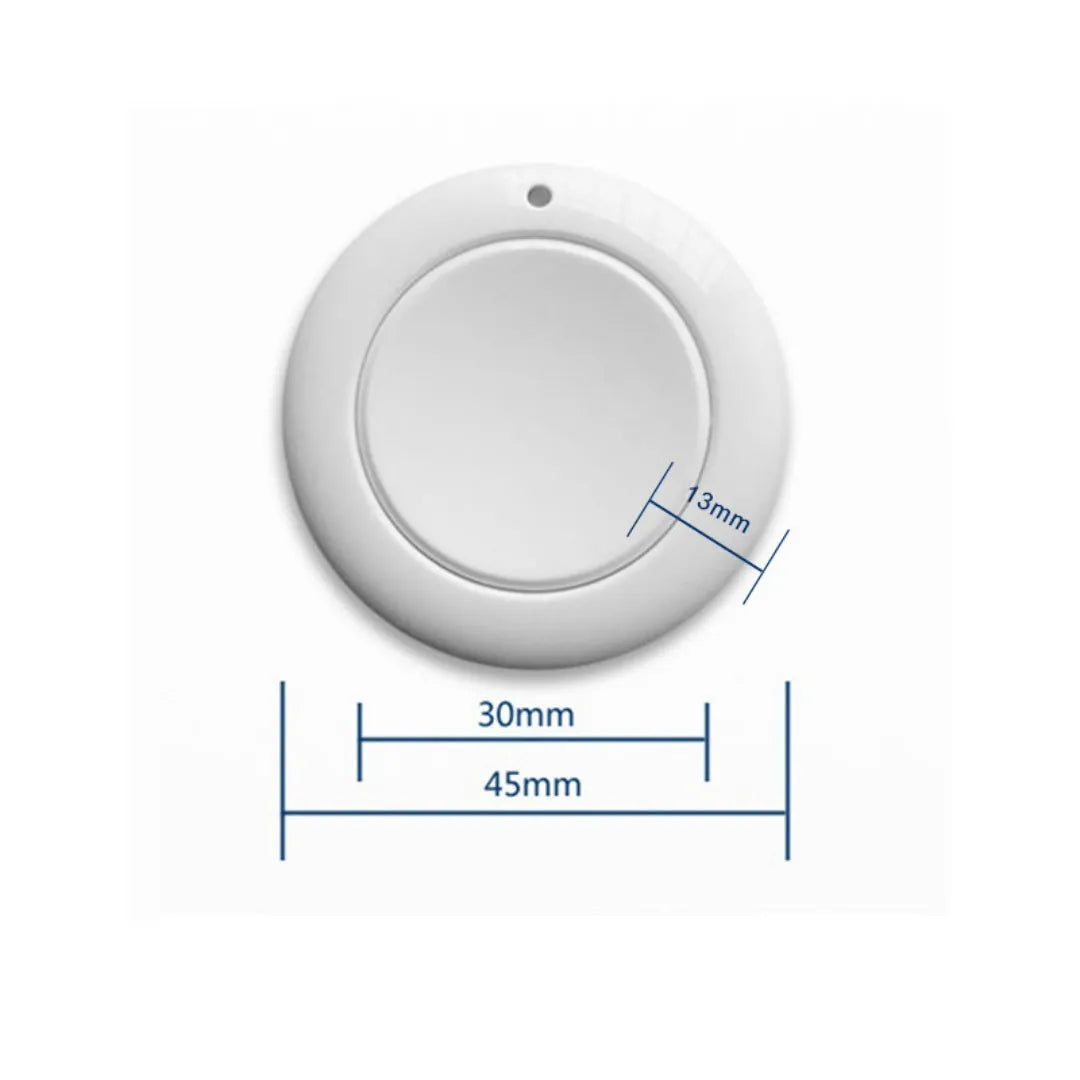 White round wireless remote controller with ABS housing and overload protection for home or office use