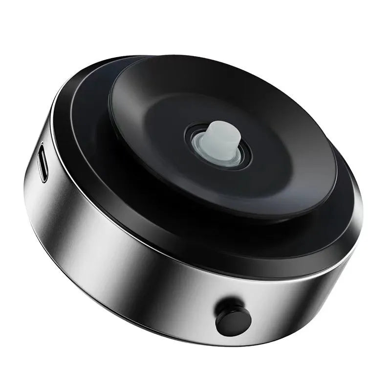 Alloy vacuum suction mobile phone bracket in silver on car dashboard for hands-free use