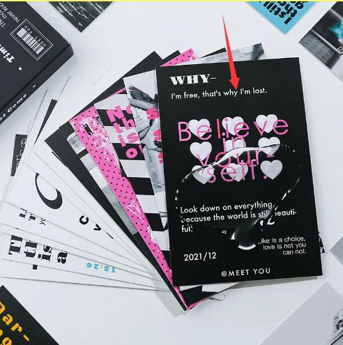 Two simple fresh style printed postcard designs for gift messages and blessings.