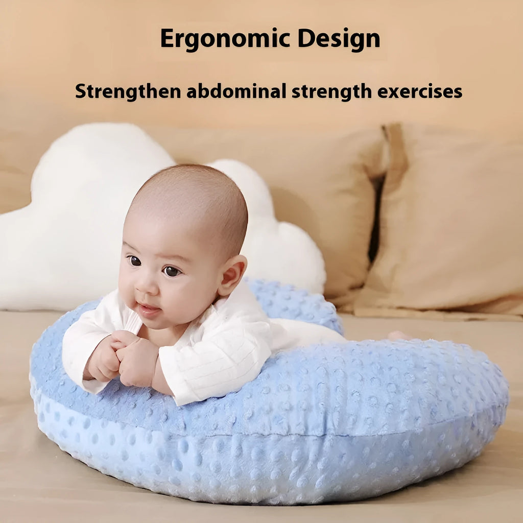 Multifunctional nursing pillow with milk spill prevention in four colour options