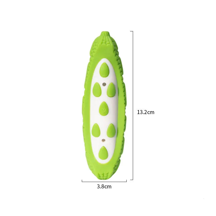 Green and purple simulation dog toy for large breed chewing resistance with meat-scented attraction
