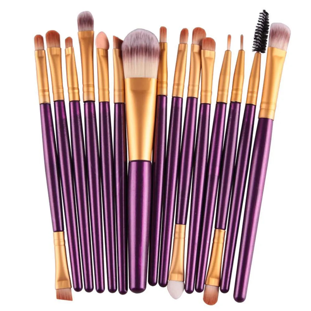 MAANGE 18-piece makeup brush set with fan-shaped contouring brushes
