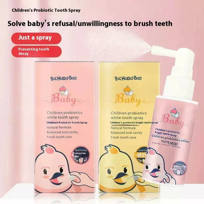 Children's probiotic oral spray for white teeth and cavity prevention in 40ml bottle