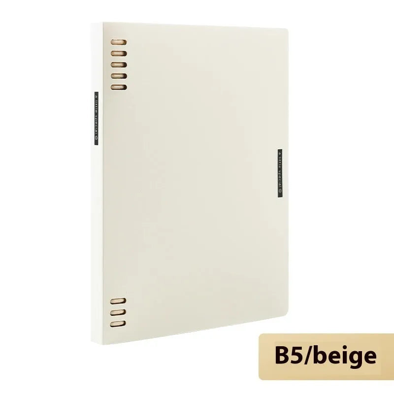 Refillable spiral notebook in A5 and B5 sizes with colourful PP cover options