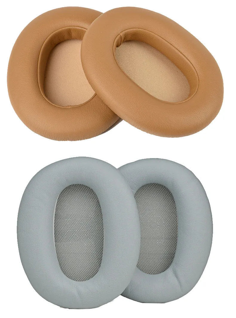 Pair of black protein skin earphone replacement cushions for Walker W820BT headphones on a white background