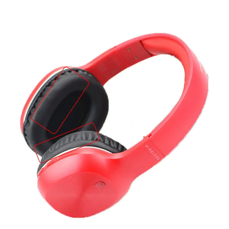 Pair of black protein skin earphone replacement cushions for Walker W820BT headphones on a white background