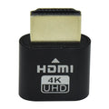 Compact 26.5mm HDMI dummy load plug for graphics cards in various connector colours.