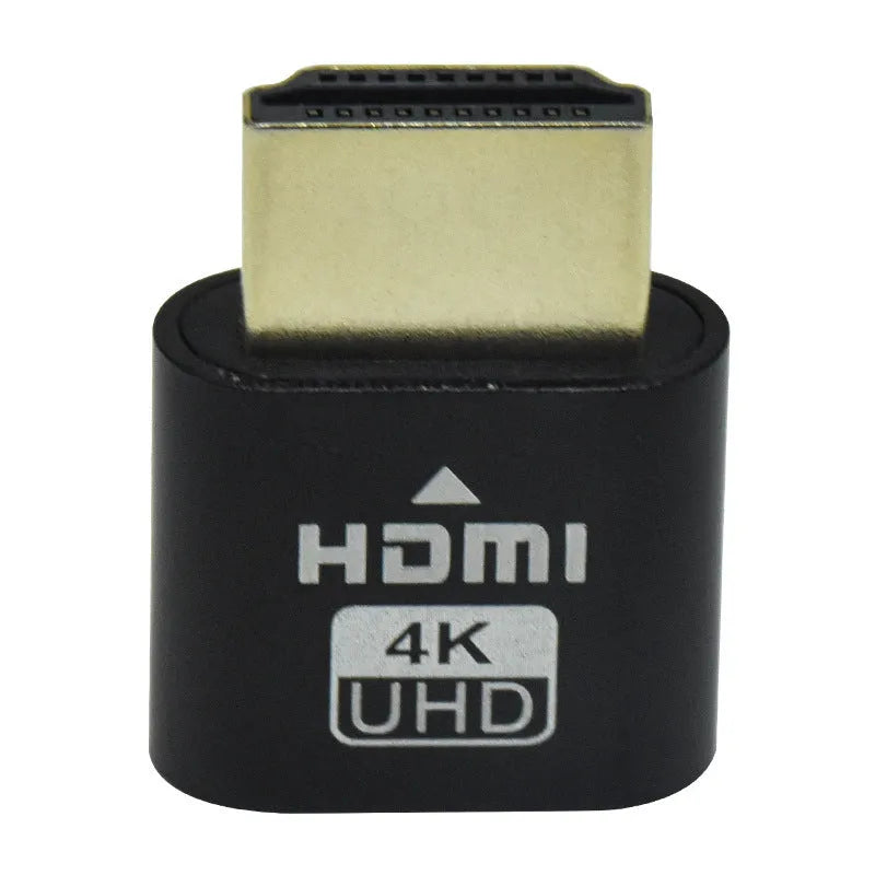 Compact 26.5mm HDMI dummy load plug for graphics cards in various connector colours.