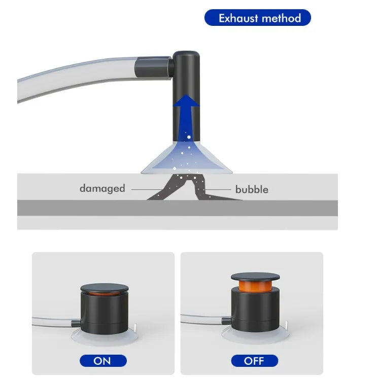 Plastic car windshield crack repair tool kit with broken glass corrector for DIY use.