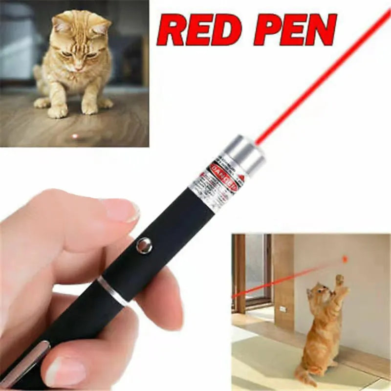 Three metal laser pens in green, purple, and red light colours for dog and cat chasing play