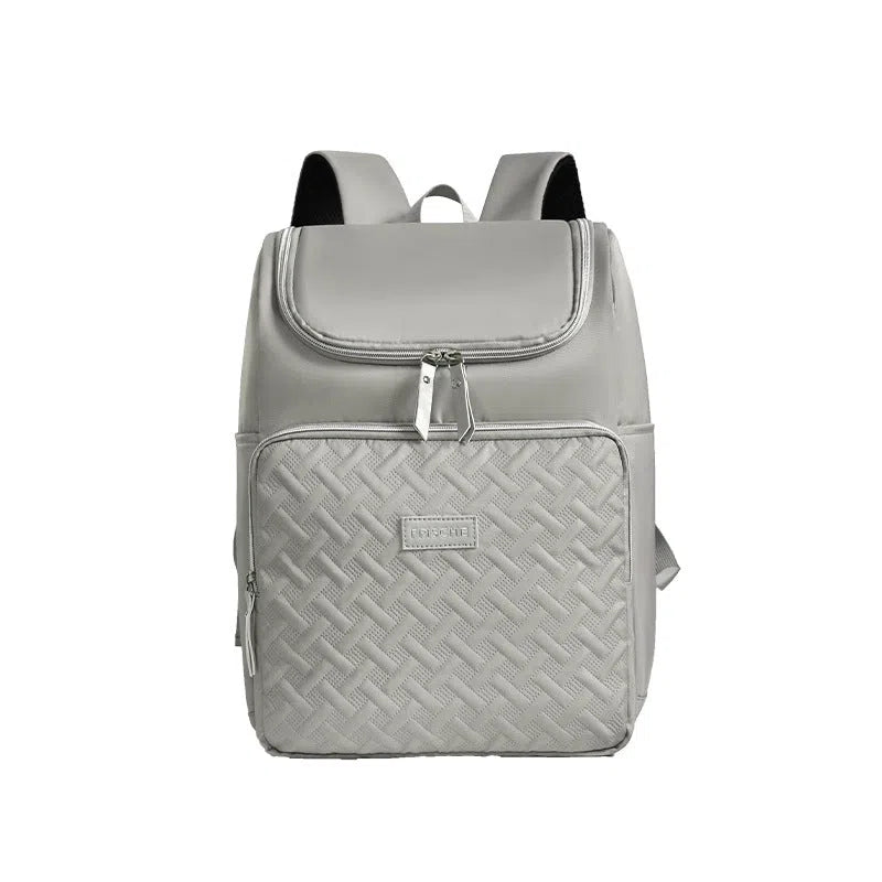 Large-capacity travel bag with omnidirectional wheels, Oxford cloth, waterproof, expandable, dry-wet separation, unisex blue and grey
