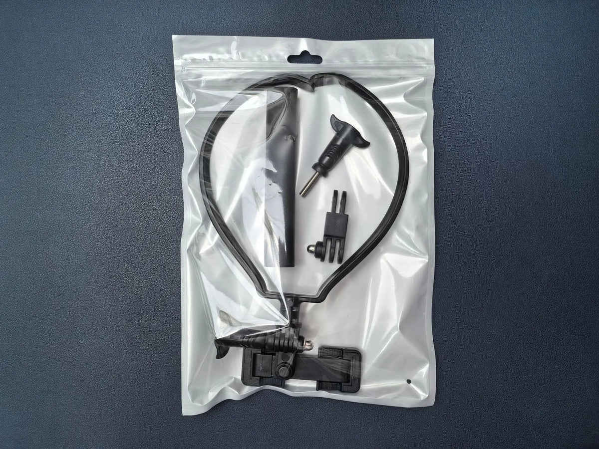 Black plastic universal cell phone neck hanging bracket with phone clip and anti-slip cushion