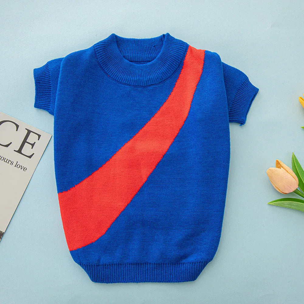 Wool knit casual dog jumper in a choice of six colours on a mannequin, showing sizes from XS to XXL.