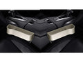 Car seat gap storage box with carbon fibre pattern fill slots for phone, wallet and keys between seat and console