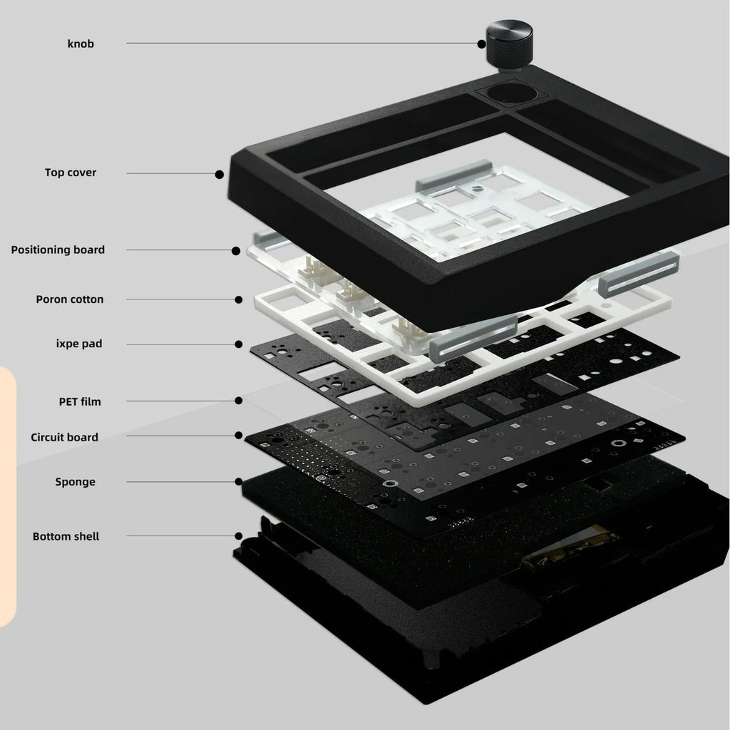 Wireless Bluetooth mechanical numeric keyboard in black and white colour options