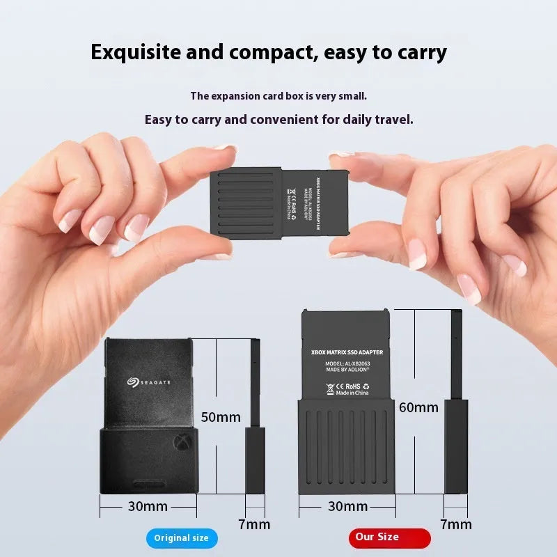 Aluminium Xbox Series X/S hard disk switching box for CFexpress to M.2 SSD conversion