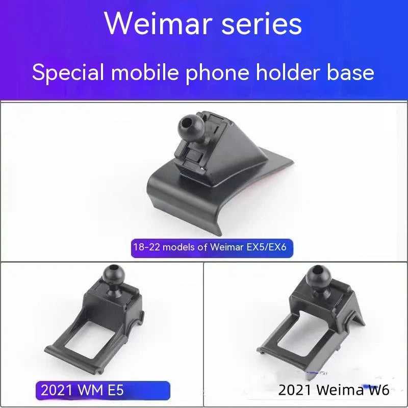 Goodway dashboard mobile phone holder with 360-degree rotating bracket and snap-on mounting base