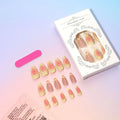 3D cartoon flower detachable nail armour appliqués in colour TY-318 with jelly glue and filing strip