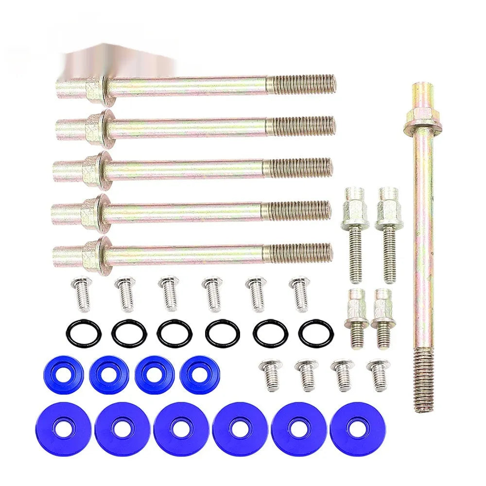 Honda Civic K Series aluminium alloy engine gasket kit in black, blue, red, or silver options