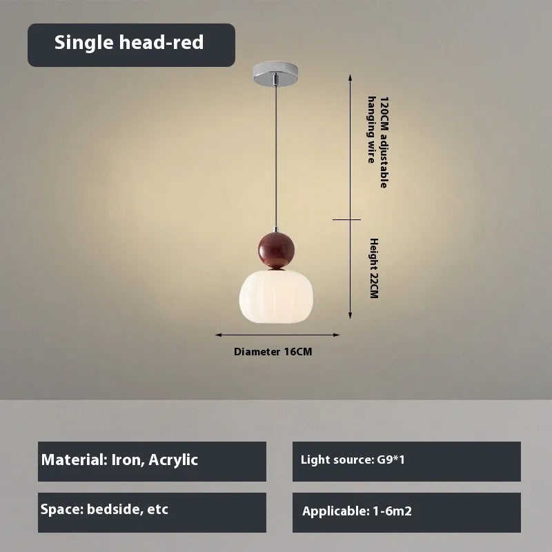 Nordic style pumpkin-shaped bedroom chandelier in alloy with multiple head and colour options