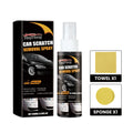 Car scratch repair agent 100ml plastic bottle with sponge and microfiber towel for paint renovation
