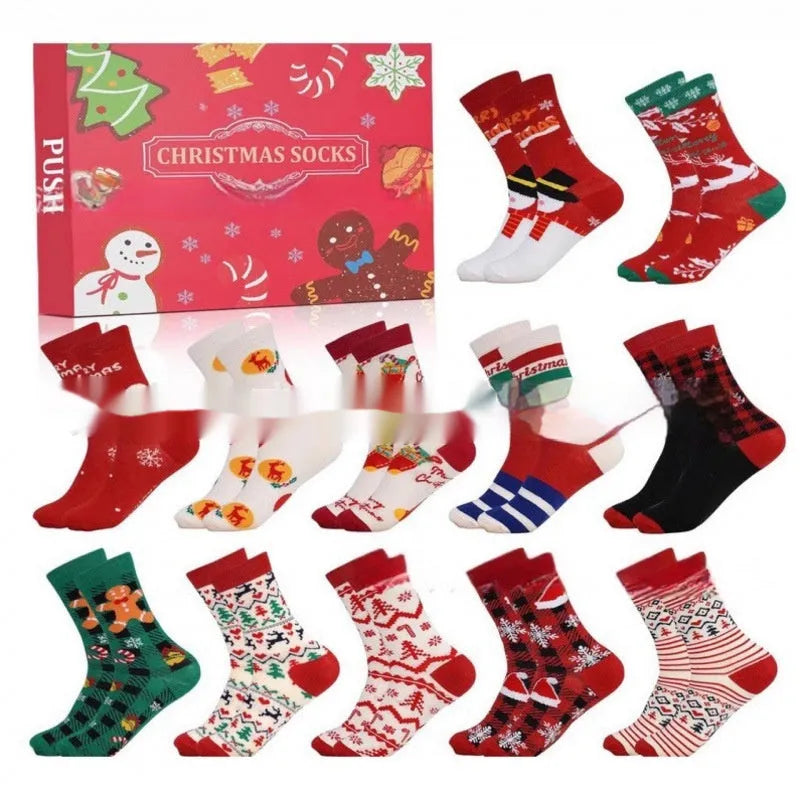 Christmas socks blind box containing one random mini resin and plastic stocking decoration