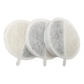 Pet water dispenser filter cartridge with coconut shell activated carbon in white and black colours for dogs and cats