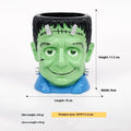 Hand-painted synthetic resin Halloween flower pot decoration in cartoon style