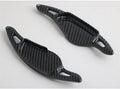 Carbon fibre pattern ABS plastic steering wheel shift paddle replacement for car interior modification.
