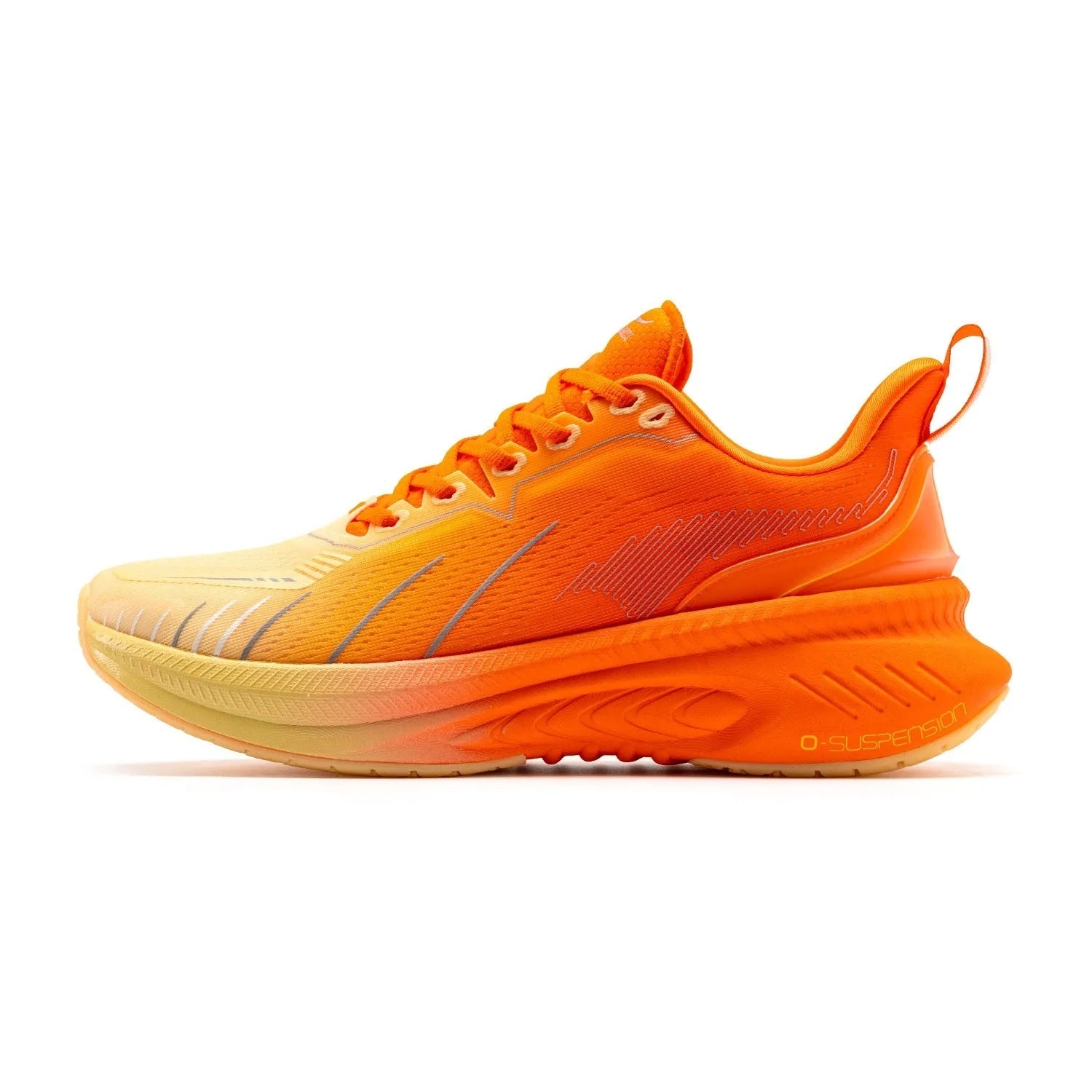 Low-top running sneaker in a selected colour, showing PU mesh upper and rubber sole with decorative embroidery or tassel.