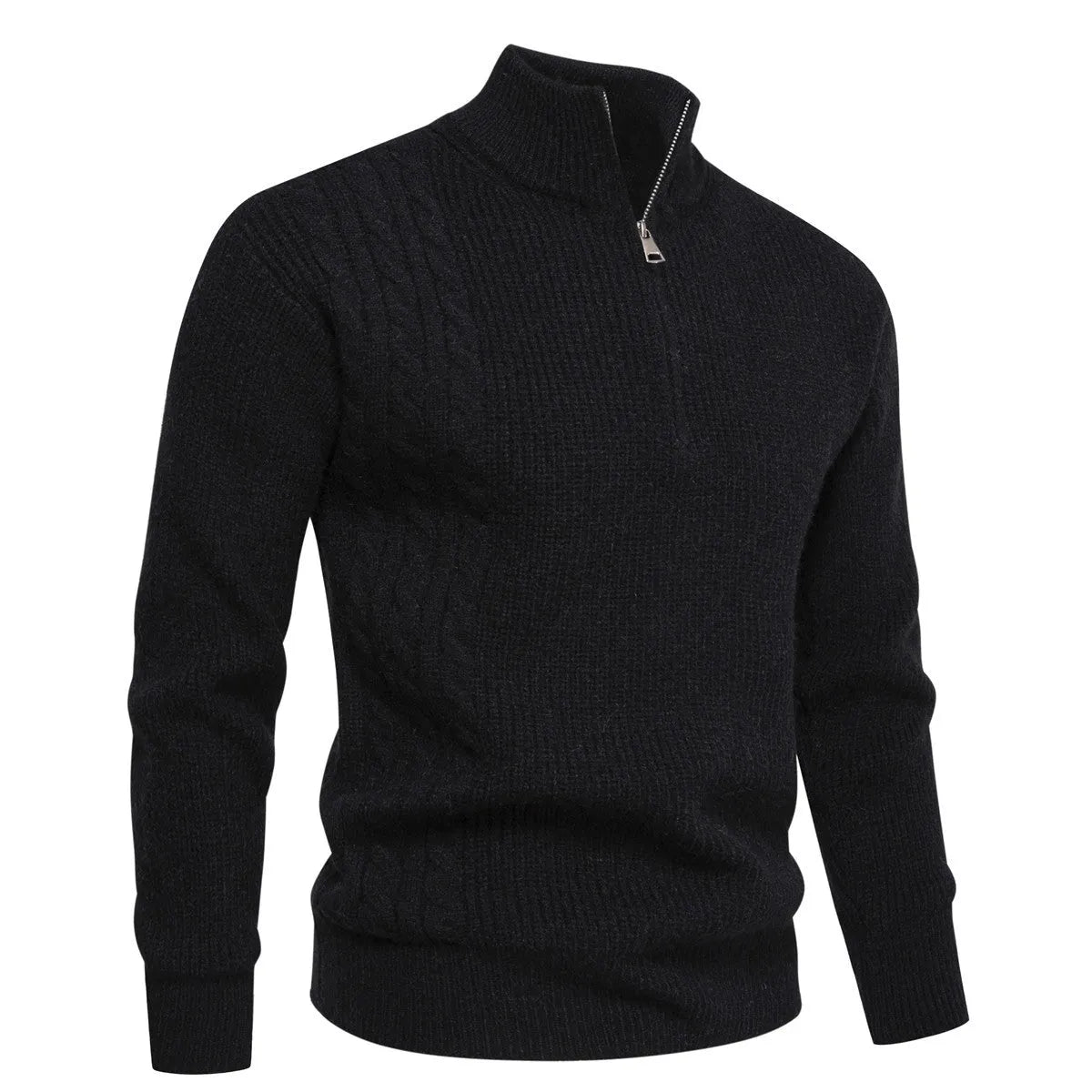 Men's Half-zip Pullover Sweater Casual Polyester Thickened Loose Fit Sweatshirt for Autumn Winter Seasonal Wear Available in Army Green Beige Black Gray Wine Red Sizes M L XL 2XL 3XL Asian Sizing