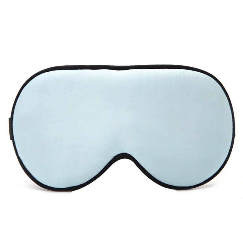 Double-sided mulberry silk eye mask in multiple colour options showing embroidered printed design