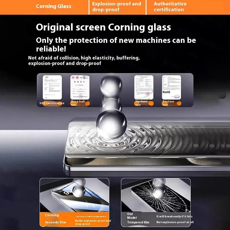 Tempered glass screen protector for iPhone with anti-peep privacy feature, ultra clear option, and dust-free bin