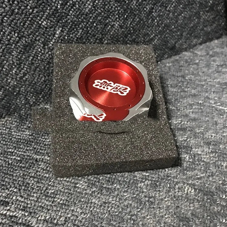Aluminium alloy oil filter cap for Honda vehicles in multiple colour options.