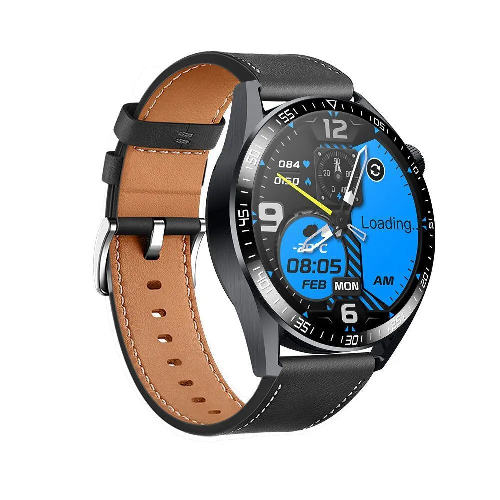 GS3 Max Smart Watch in black or silver with 1.35-inch IPS screen and silicone strap