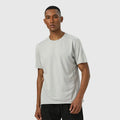 Adult short sleeve sports t-shirt in lightweight polyester, shown in dark grey, with reflective detail.