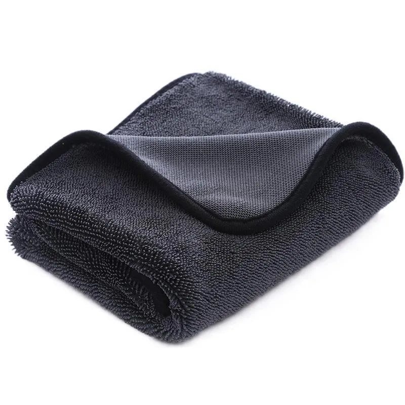 Small braid twisted car cleaning towel showing textured surface and size options for vehicle window washing
