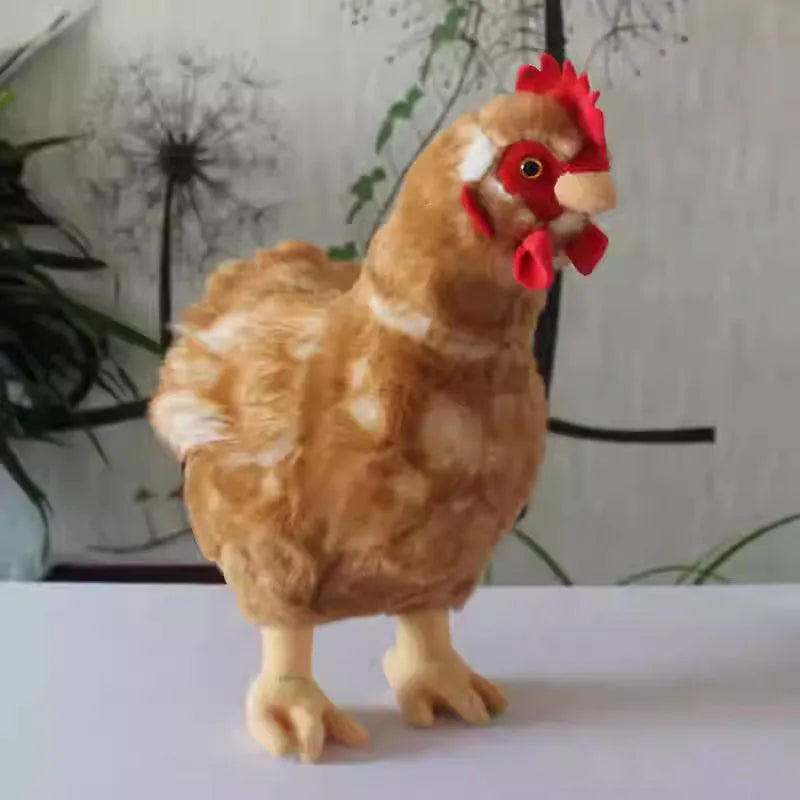 Large simulation hen plush toy pillow with PP cotton filler, 35 cm from mouth to tail, chicken style